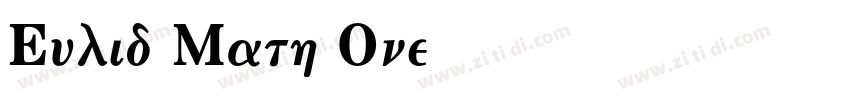 Eulid Math One字体转换